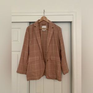 Madewell breezewoven larsen blazer in windowpane size XS